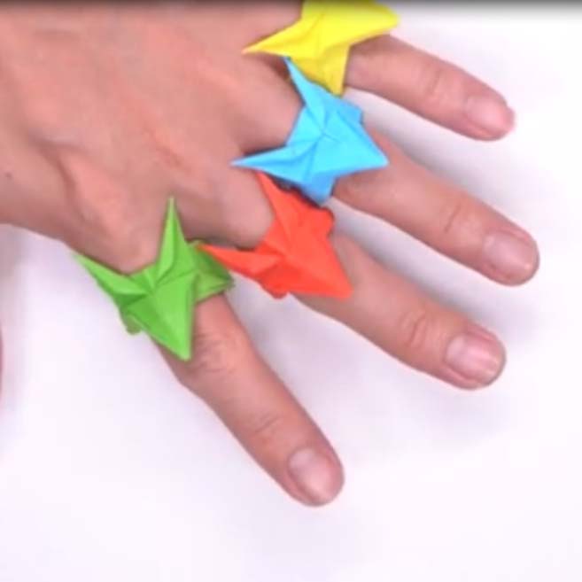 اوریگامی انگشتر دراگون اوریگامی ساده و زیبا برای کودکان