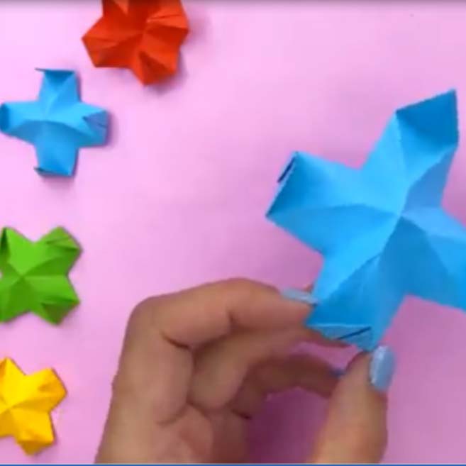 اوریگامی تله انگشتی اوریگامی ساده و زیبا برای کودکان