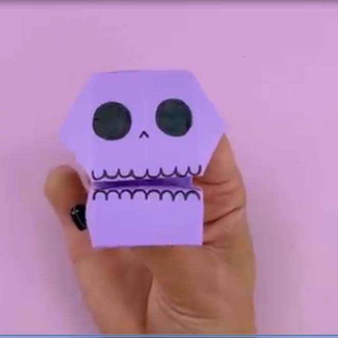 اوریگامی تله انگشتی جمجمه اوریگامی تله انگشتی جمجمه