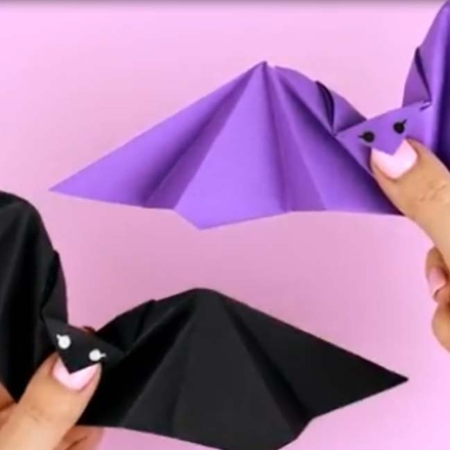 اوریگامی خفاش اوریگامی ساده و زیبا برای کودکان