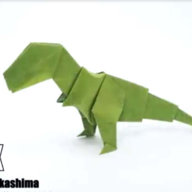 اوریگامی دایناسور تی رکس اوریگامی ساده و زیبا برای کودکان