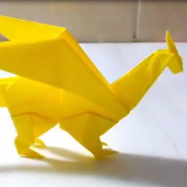 اوریگامی دراگون اژدها 1 اوریگامی ساده و زیبا برای کودکان