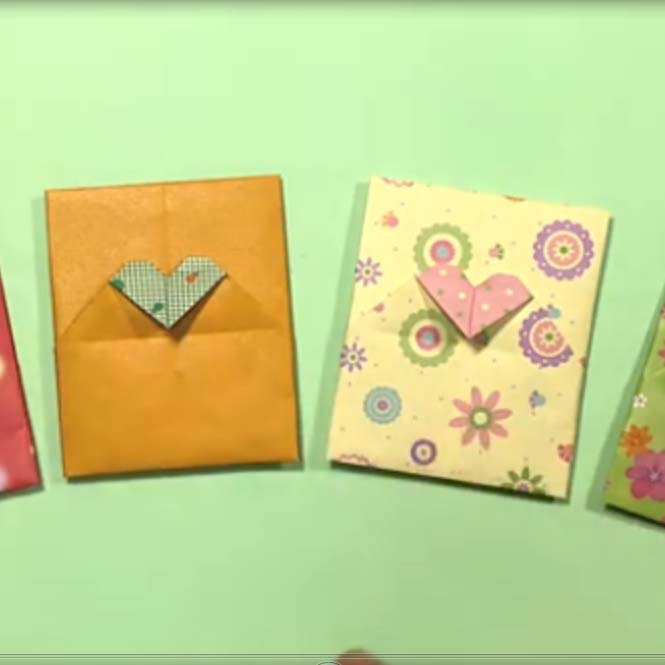 اوریگامی پاکت کاغذی 2 اوریگامی ساده و زیبا برای کودکان