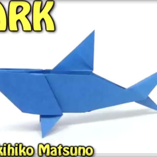 اوریگامی کوسه اوریگامی ساده و زیبا برای کودکان